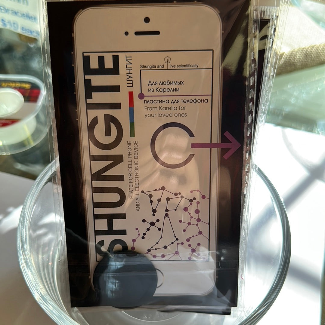 Shungite Cellphone Sticker EMF Protection Mountain Mineral Market